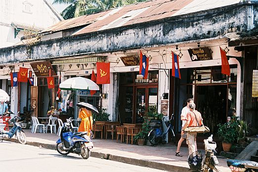 Vlajkov vzdoba v Luang Prabang